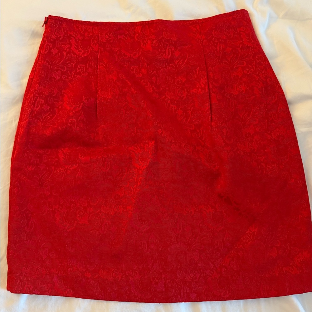 Esprit Vibrant Red Pencil Skirt
